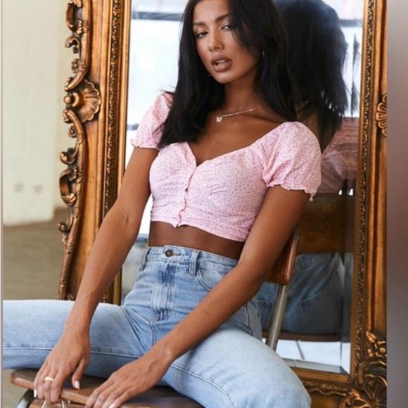 Princess Polly Light Pink Floral Blouse - Picture 2 of 5